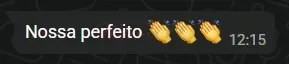Depoimento WhatsApp - nossa perfeito