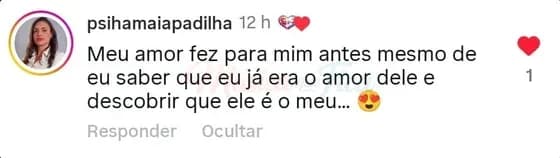 Depoimento Psiha - Instagram