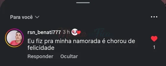 Depoimento Benati - Instagram