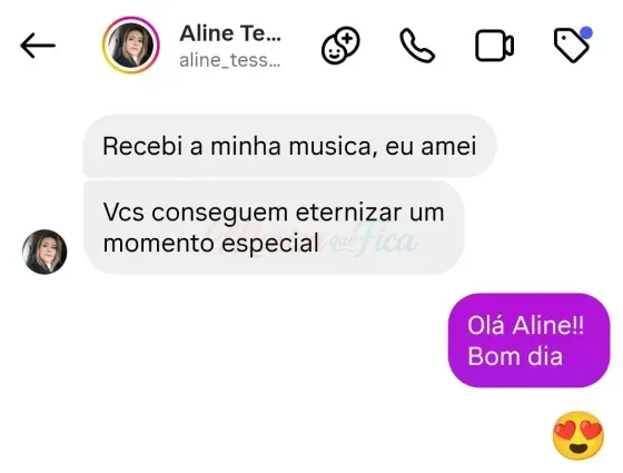 Depoimento Aline - Instagram